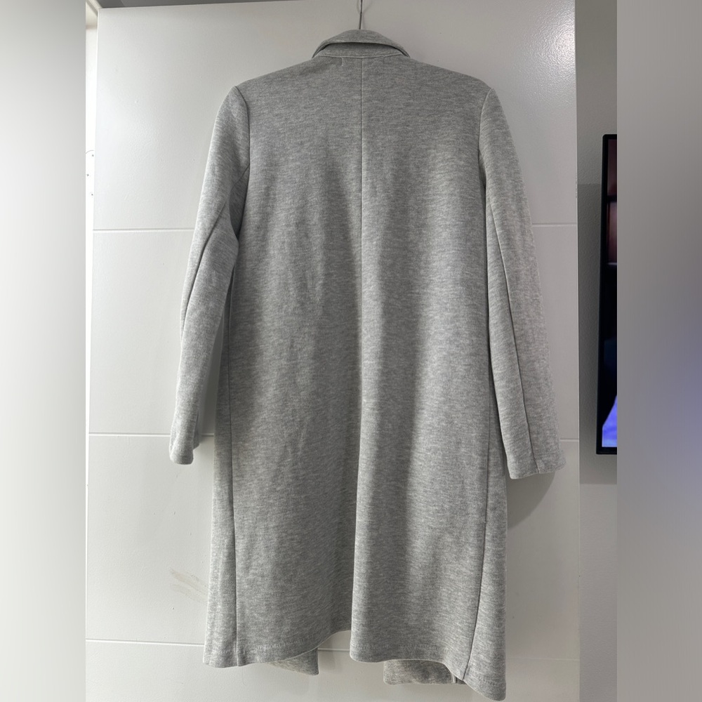 Forever 21 Gray Longline Open Front Duster Coat Minimalist | Size S - Picture 13 of 14